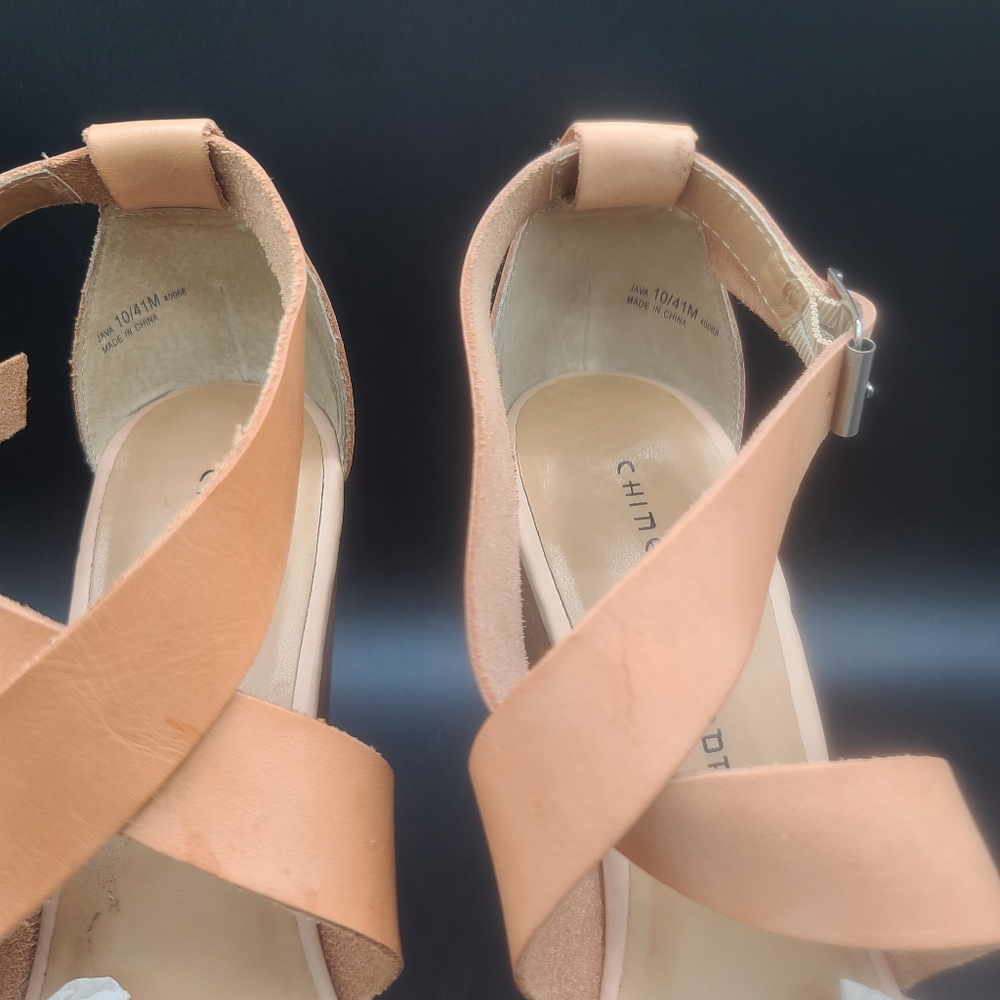 Chinese Laundry Java Wedge Leather Hazelnut 10 - image 2